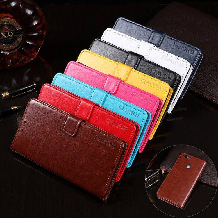 For Blackview R7 idewei Crazy Horse Texture Horizontal Flip Leather Case with Holder & Card Slots & Wallet(Black) - More Brand by idewei | Online Shopping UK | buy2fix