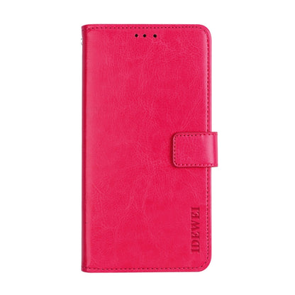 For Blackview R7 idewei Crazy Horse Texture Horizontal Flip Leather Case with Holder & Card Slots & Wallet(Rose Red) - More Brand by idewei | Online Shopping UK | buy2fix