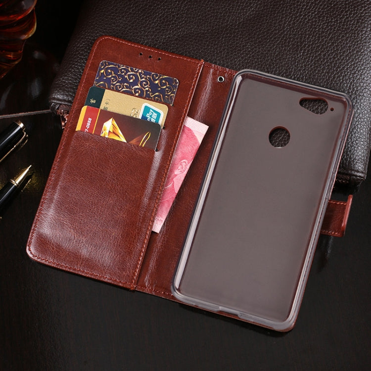 For Blackview R7 idewei Crazy Horse Texture Horizontal Flip Leather Case with Holder & Card Slots & Wallet(Rose Red) - More Brand by idewei | Online Shopping UK | buy2fix