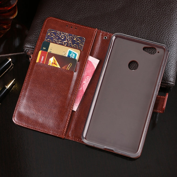 For Blackview R7 idewei Crazy Horse Texture Horizontal Flip Leather Case with Holder & Card Slots & Wallet(White) - More Brand by idewei | Online Shopping UK | buy2fix