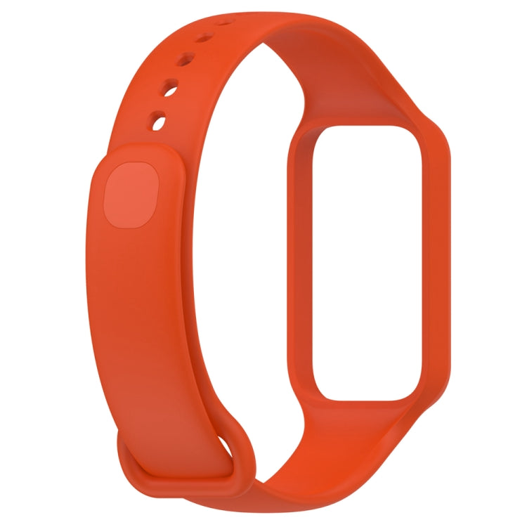 For Redmi Band 2 Solid Color Silicone Integrated Watch Band(Orange) - Watch Bands by buy2fix | Online Shopping UK | buy2fix