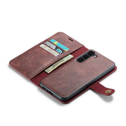 For Samsung Galaxy S23 5G DG.MING Crazy Horse Texture Detachable Magnetic Leather Case(Red) - Galaxy S23 5G Cases by DG.MING | Online Shopping UK | buy2fix