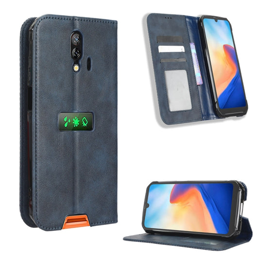 For Blackview BV7200 Magnetic Buckle Retro Texture Leather Phone Case(Blue) - More Brand by buy2fix | Online Shopping UK | buy2fix