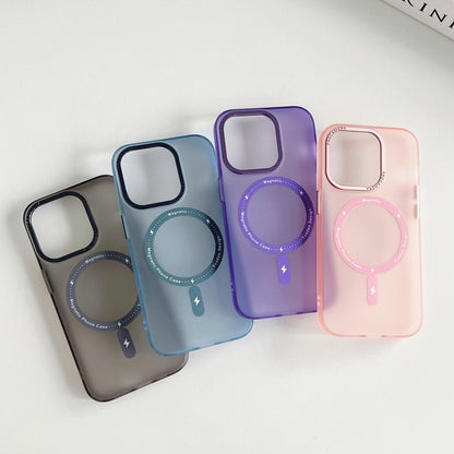 For iPhone 14 Colorful Series TPU+PC Magsafe Magnetic Phone Case(Blue) - iPhone 14 Cases by buy2fix | Online Shopping UK | buy2fix