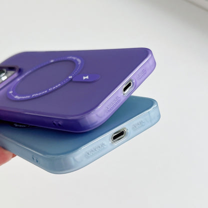 For iPhone 14 Colorful Series TPU+PC Magsafe Magnetic Phone Case(Purple) - iPhone 14 Cases by buy2fix | Online Shopping UK | buy2fix