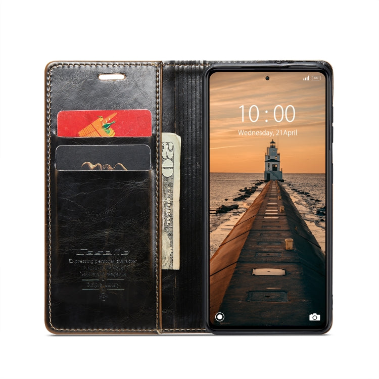 For Xiaomi Redmi Note 12 Pro 5G / Poco X5 Pro CaseMe 003 Crazy Horse Texture Leather Phone Case(Coffee) - Xiaomi Cases by CaseMe | Online Shopping UK | buy2fix