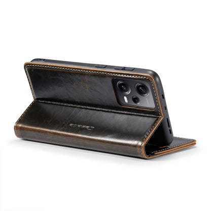 For Xiaomi Redmi Note 12 Pro+ 5G CaseMe 003 Crazy Horse Texture Leather Phone Case(Coffee) - Xiaomi Cases by CaseMe | Online Shopping UK | buy2fix