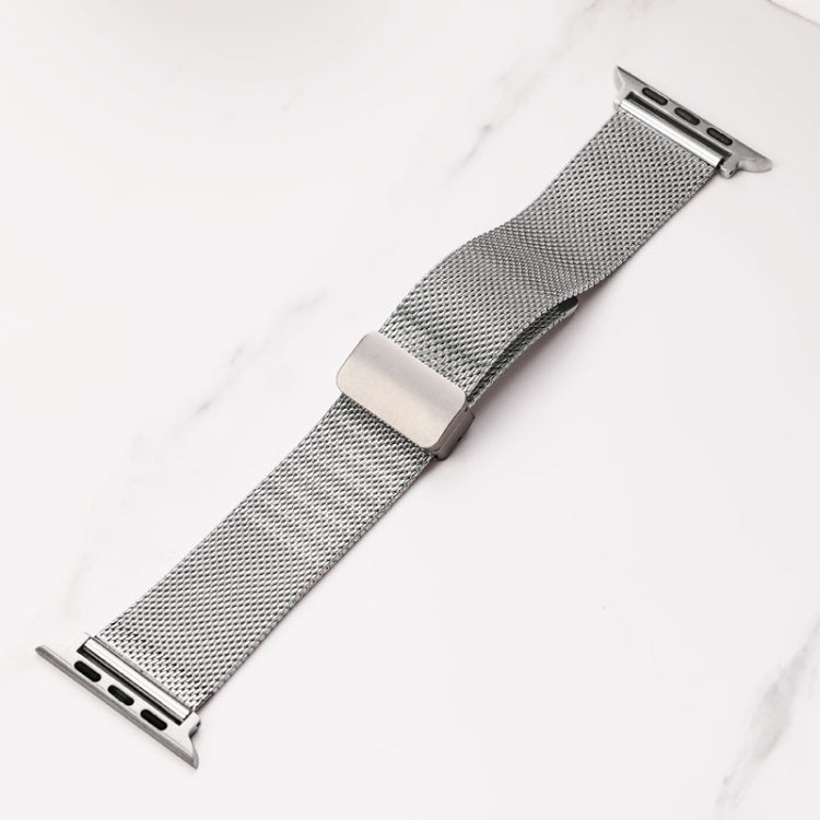 Milan Fold Buckle Metal Watch Band For Apple Watch Series 9&8&7 41mm / SE 3&SE 2&6&SE&5&4 40mm / 3&2&1 38mm (Orange Green) - Watch Bands by buy2fix | Online Shopping UK | buy2fix