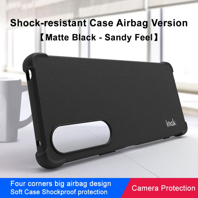 For Sony Xperia 1 V imak Shockproof Airbag TPU Phone Case(Matte Black) - Sony Cases by imak | Online Shopping UK | buy2fix