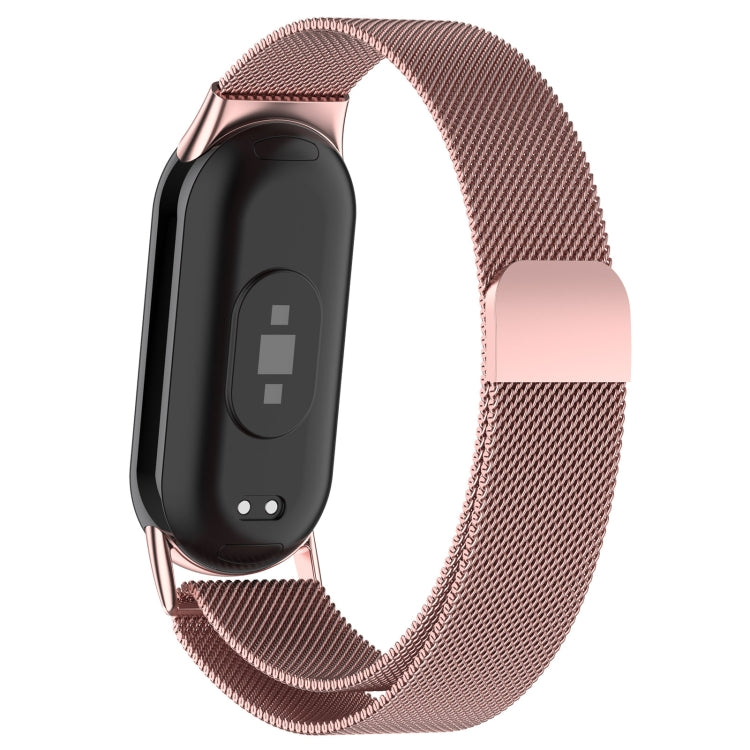 For Xiaomi Mi Band 8 Milanese Metal Watch Band(Rose Pink) - Watch Bands by buy2fix | Online Shopping UK | buy2fix