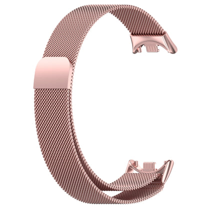 For Xiaomi Mi Band 8 Milanese Metal Watch Band(Rose Pink) - Watch Bands by buy2fix | Online Shopping UK | buy2fix