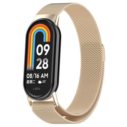 For Xiaomi Mi Band 8 Milanese Metal Watch Band(Champagne Color) - Watch Bands by buy2fix | Online Shopping UK | buy2fix