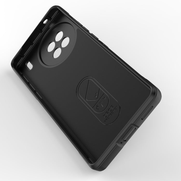 For vivo X90 5G Magic Shield TPU + Flannel Phone Case(Black) - vivo Cases by buy2fix | Online Shopping UK | buy2fix
