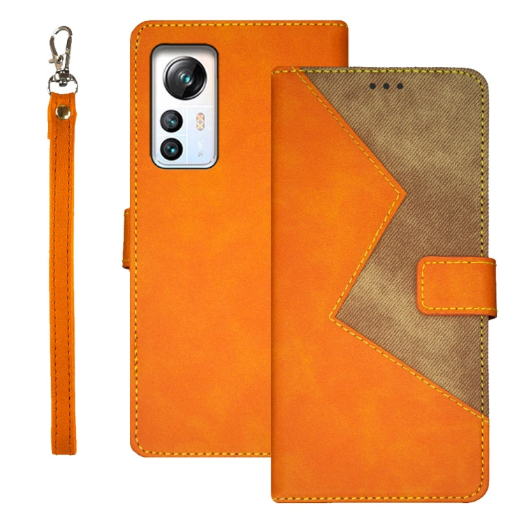 For Blackview A85 idewei Two-color Splicing Leather Phone Case(Orange) - More Brand by idewei | Online Shopping UK | buy2fix