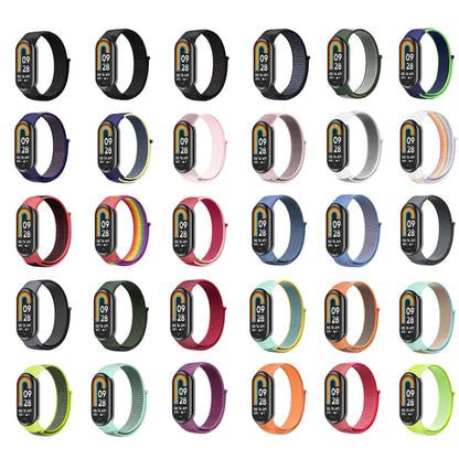 For Xiaomi Mi Band 8 Loop Nylon Watch Band(Dark Black) - Watch Bands by buy2fix | Online Shopping UK | buy2fix