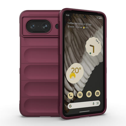 For Google Pixel 8 5G Magic Shield TPU + Flannel Phone Case(Wine Red) - Google Cases by buy2fix | Online Shopping UK | buy2fix