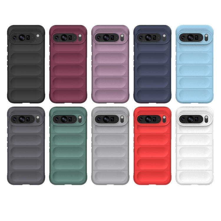 For Google Pixel 9 Pro XL 5G Magic Shield TPU + Flannel Phone Case(Dark Grey) - Google Cases by buy2fix | Online Shopping UK | buy2fix