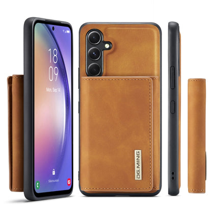 For Samsung Galaxy A54 5G DG.MING M1 Series 3-Fold Multi Card Wallet + Magnetic Phone Case(Brown) - Galaxy Phone Cases by DG.MING | Online Shopping UK | buy2fix