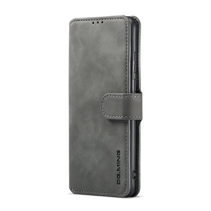 For Samsung Galaxy S23+ 5G DG.MING Retro Oil Edge Flip Leather Phone Case(Grey) - Galaxy S23+ 5G Cases by DG.MING | Online Shopping UK | buy2fix