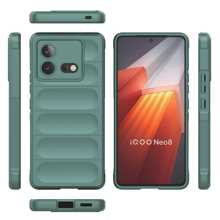 For vivo iQOO Neo8 Magic Shield TPU + Flannel Phone Case(Light Blue) - vivo Cases by buy2fix | Online Shopping UK | buy2fix