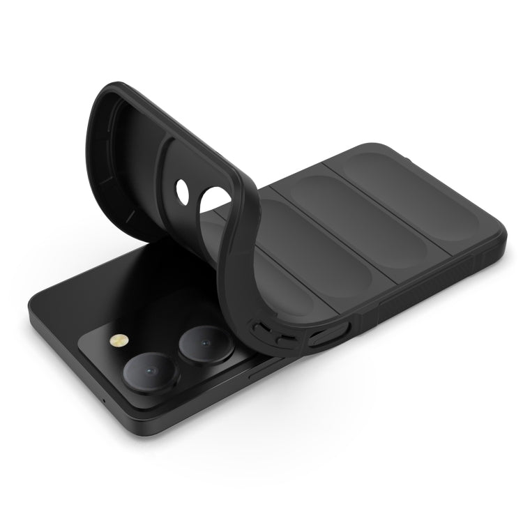 For vivo Y36 4G Magic Shield TPU + Flannel Phone Case(Dark Green) - vivo Cases by buy2fix | Online Shopping UK | buy2fix