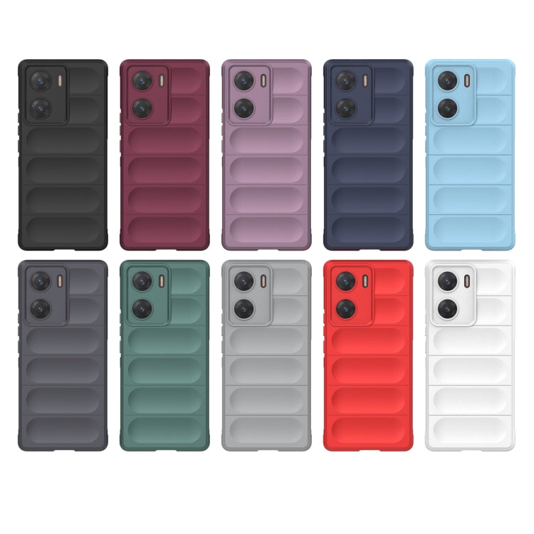 For vivo V29e 4G Global Magic Shield TPU + Flannel Phone Case(Dark Grey) - vivo Cases by buy2fix | Online Shopping UK | buy2fix