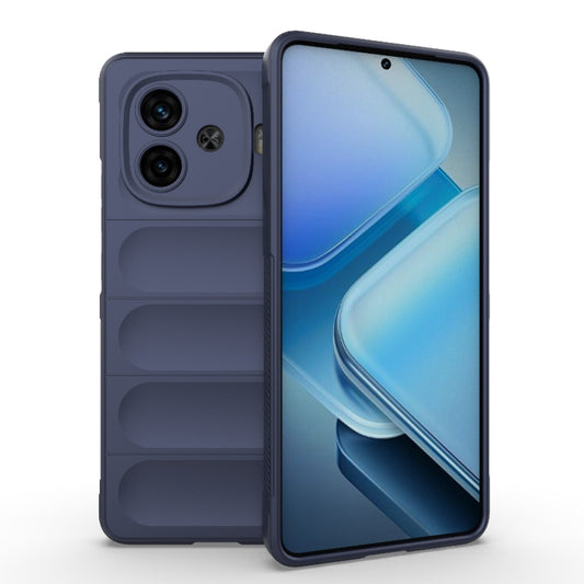 For vivo iQOO Z9 Turbo 5G Magic Shield TPU + Flannel Phone Case(Dark Blue) - vivo Cases by buy2fix | Online Shopping UK | buy2fix