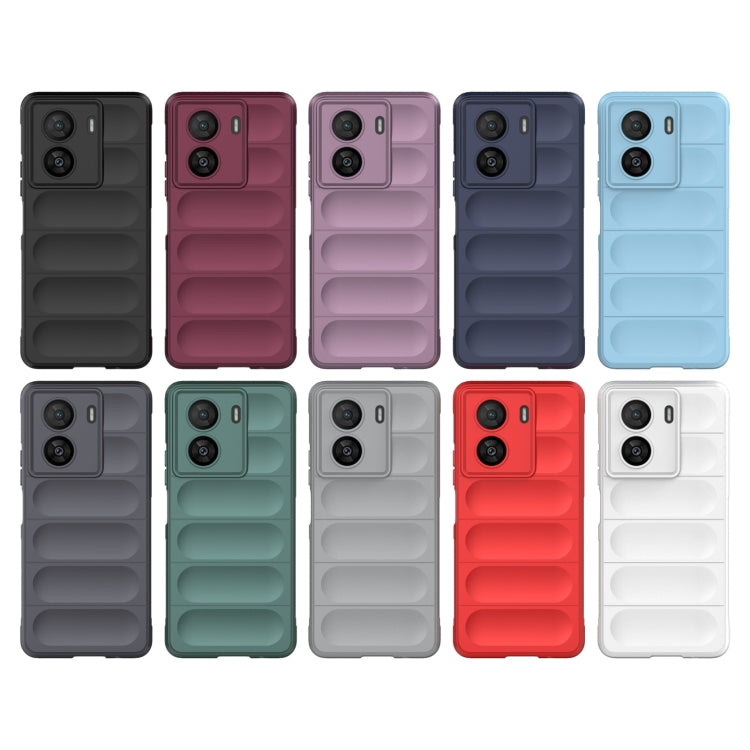 For vivo iQOO Z7x Magic Shield TPU + Flannel Phone Case(Dark Grey) - vivo Cases by buy2fix | Online Shopping UK | buy2fix