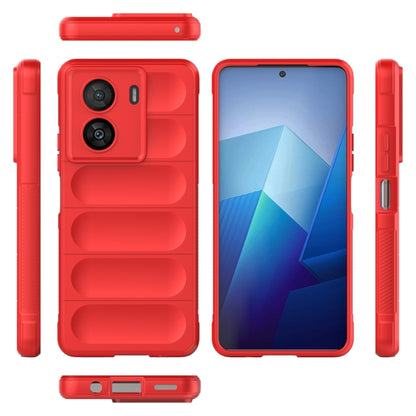 For vivo iQOO Z7x Magic Shield TPU + Flannel Phone Case(Red) - vivo Cases by buy2fix | Online Shopping UK | buy2fix