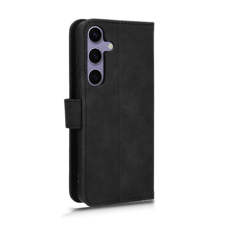 For Samsung Galaxy S24+ 5G Skin Feel Magnetic Flip Leather Phone Case(Black) - Galaxy S24+ 5G Cases by buy2fix | Online Shopping UK | buy2fix
