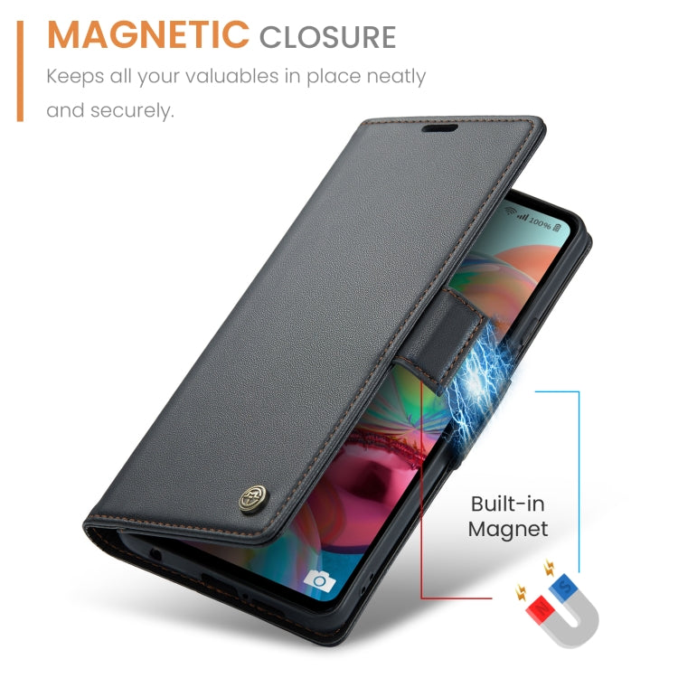 For Samsung Galaxy A71 4G CaseMe 023 Butterfly Buckle Litchi Texture RFID Anti-theft Leather Phone Case(Black) - Galaxy Phone Cases by CaseMe | Online Shopping UK | buy2fix