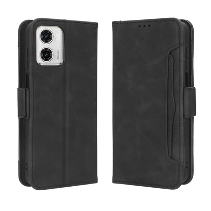 For Motorola Moto G 5G 2023 Skin Feel Calf Texture Card Slots Leather Phone Case(Black) - Motorola Cases by buy2fix | Online Shopping UK | buy2fix