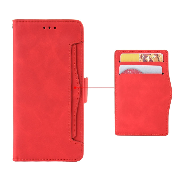 For Motorola Edge 40 Neo 5G Skin Feel Calf Texture Card Slots Leather Phone Case(Red) - Motorola Cases by buy2fix | Online Shopping UK | buy2fix