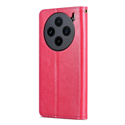 For vivo X100 5G AZNS Sheepskin Texture Flip Leather Phone Case(Red) - X100 Cases by AZNS | Online Shopping UK | buy2fix