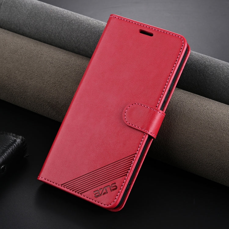 For vivo S18 Pro AZNS Sheepskin Texture Flip Leather Phone Case(Red) - S18 Pro Cases by AZNS | Online Shopping UK | buy2fix