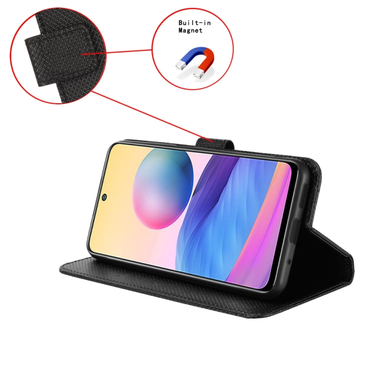 For Xiaomi Redmi K60 Ultra Diamond Texture Leather Phone Case(Black) - Redmi K60 Ultra Cases by buy2fix | Online Shopping UK | buy2fix