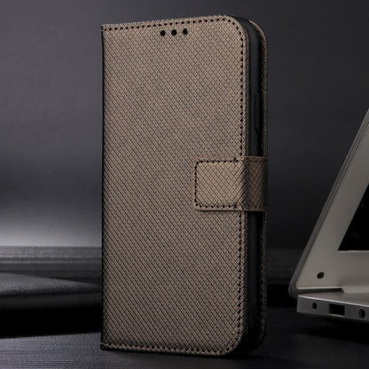 For Xiaomi Redmi K70 / K70 Pro Diamond Texture Leather Phone Case(Brown) - K70 Pro Cases by buy2fix | Online Shopping UK | buy2fix