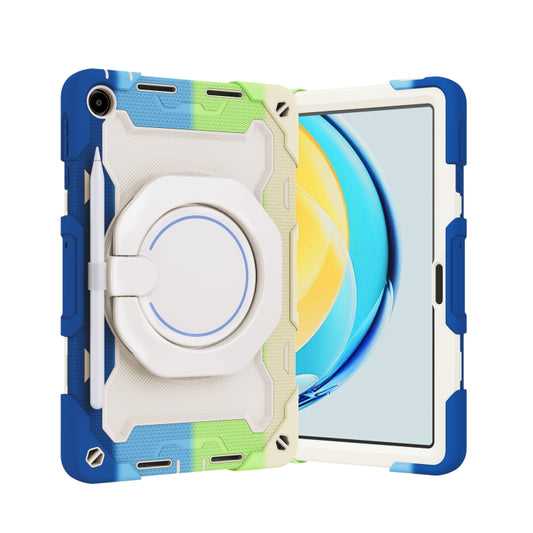 For Huawei MatePad SE 10.4 2023 Armor Contrast Color Silicone + PC Tablet Case(Colorful Blue) - Huawei by buy2fix | Online Shopping UK | buy2fix