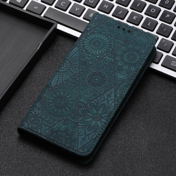 For Redmi Note 12 5G Global Ethnic Embossed Adsorption Leather Phone Case(Blue) - Xiaomi Cases by buy2fix | Online Shopping UK | buy2fix