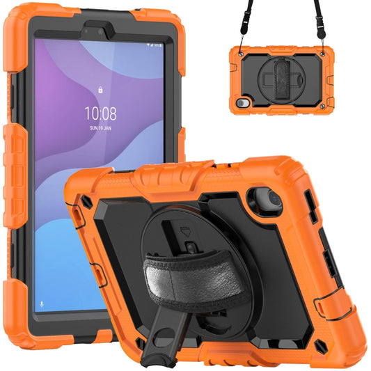 For Lenovo Tab M8 HD 2020/2019 Silicone Hybrid PC Tablet Case with Shoulder Strap(Orange) - Lenovo by buy2fix | Online Shopping UK | buy2fix