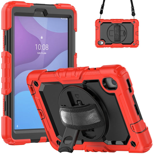 For Lenovo Tab M8 HD 2020/2019 Silicone Hybrid PC Tablet Case with Shoulder Strap(Red) - Lenovo by buy2fix | Online Shopping UK | buy2fix