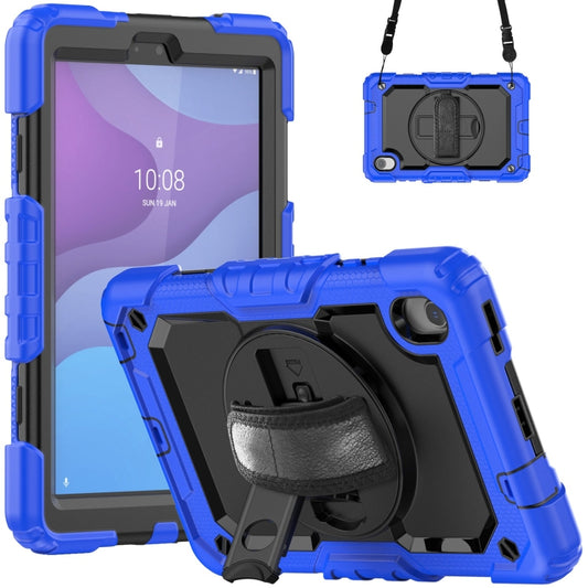 For Lenovo Tab M8 HD 2020/2019 Silicone Hybrid PC Tablet Case with Shoulder Strap(Blue) - Lenovo by buy2fix | Online Shopping UK | buy2fix