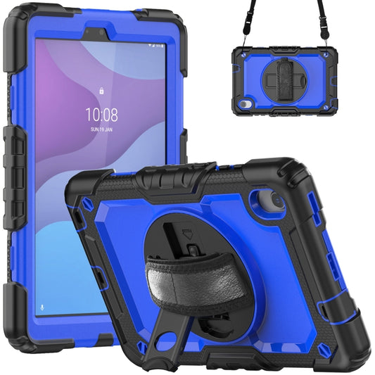 For Lenovo Tab M8 HD 2020/2019 Silicone Hybrid PC Tablet Case with Shoulder Strap(Blue PC) - Lenovo by buy2fix | Online Shopping UK | buy2fix