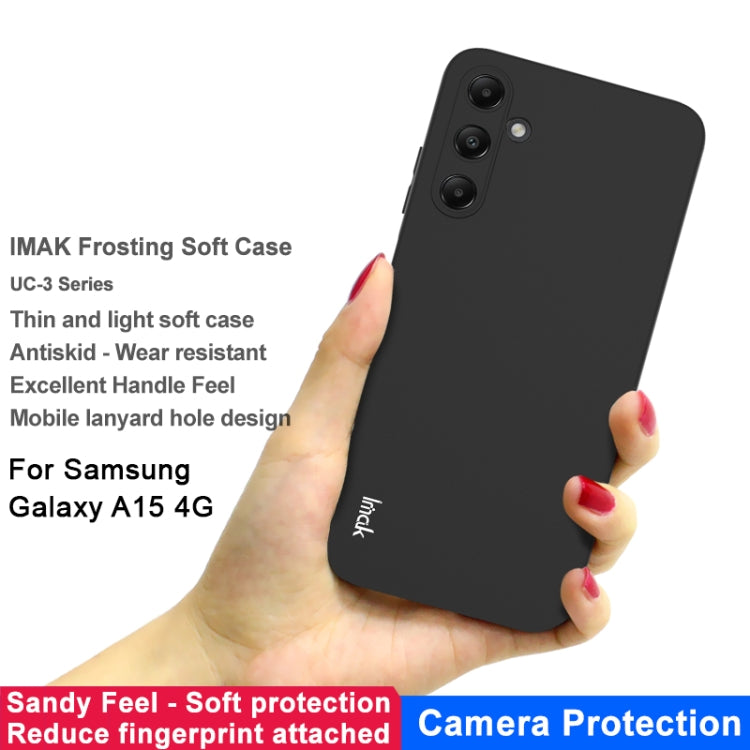 For Samsung Galaxy A15 4G IMAK UC-3 Series Shockproof Frosted TPU Phone Case(Black) - Galaxy Phone Cases by imak | Online Shopping UK | buy2fix