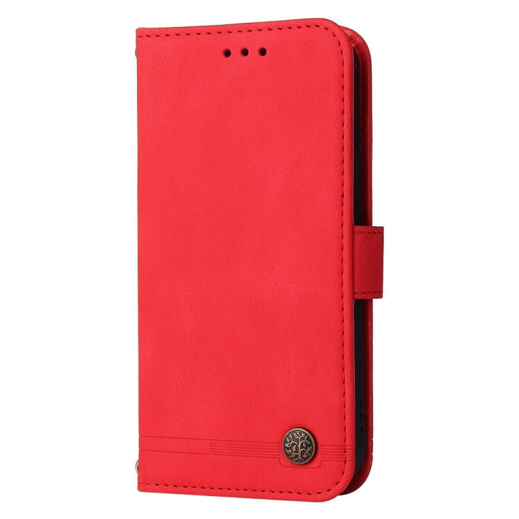 For Xiaomi Redmi K70 / K70 Pro Skin Feel Life Tree Metal Button Leather Phone Case(Red) - K70 Pro Cases by buy2fix | Online Shopping UK | buy2fix