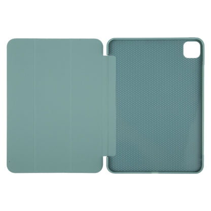 For iPad Air 13 2024 GEBEI 3-folding Holder Shockproof Flip Leather Tablet Case(Dark Green) - iPad Air 13 2024 Cases by GEBEI | Online Shopping UK | buy2fix