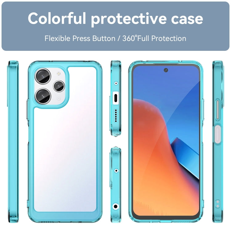 For Xiaomi Redmi 12R Colorful Series Acrylic Hybrid TPU Phone Case(Transparent Blue) - Xiaomi Cases by buy2fix | Online Shopping UK | buy2fix