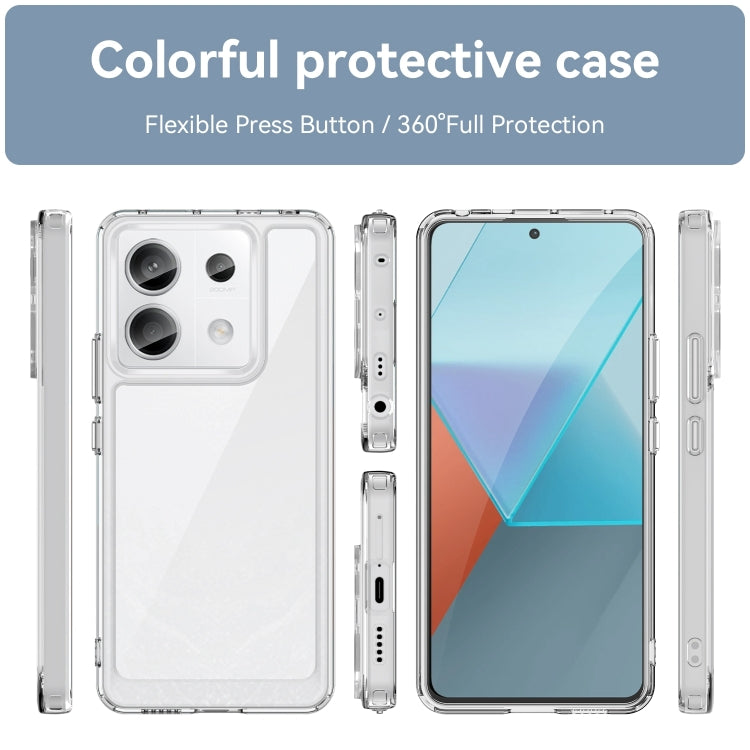 For Xiaomi Redmi Note 13 Pro 5G Colorful Series Acrylic Hybrid TPU Phone Case(Transparent) - Note 13 Pro Cases by buy2fix | Online Shopping UK | buy2fix