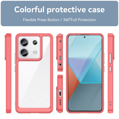 For Xiaomi Redmi Note 13 Pro 5G Colorful Series Acrylic Hybrid TPU Phone Case(Red) - Note 13 Pro Cases by buy2fix | Online Shopping UK | buy2fix
