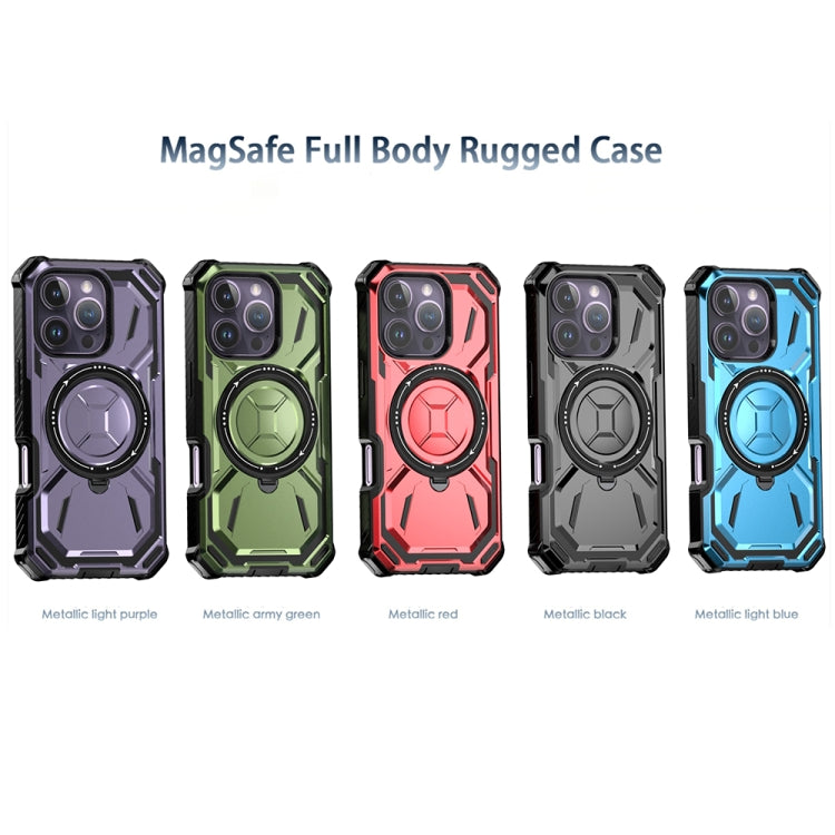 For iPhone 16 Pro Max Armor Series Holder Phone Case(Blue) - iPhone 16 Pro Max Cases by buy2fix | Online Shopping UK | buy2fix